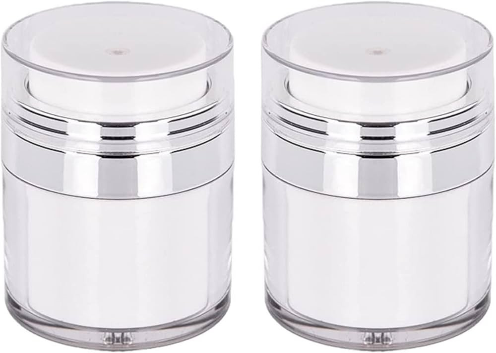 Cream Jar Vacuum Bottle, 30ml Airless Pump Jar Bottles Portable Lotion Dispenser,Travel Container... | Amazon (US)