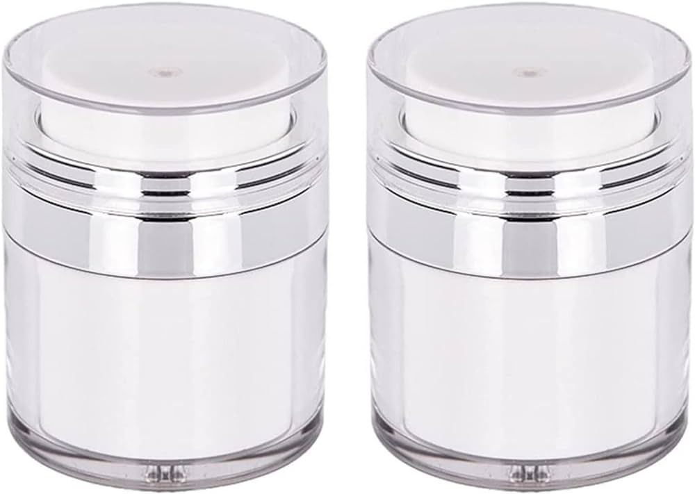 Cream Jar Vacuum Bottle, 30ml Airless Pump Jar Bottles Portable Lotion Dispenser,Travel Container... | Amazon (US)