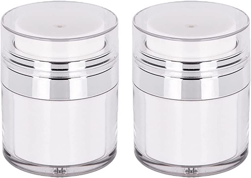 Cream Jar Vacuum Bottle, 30ml Airless Pump Jar Bottles Portable Lotion Dispenser,Travel Container... | Amazon (US)