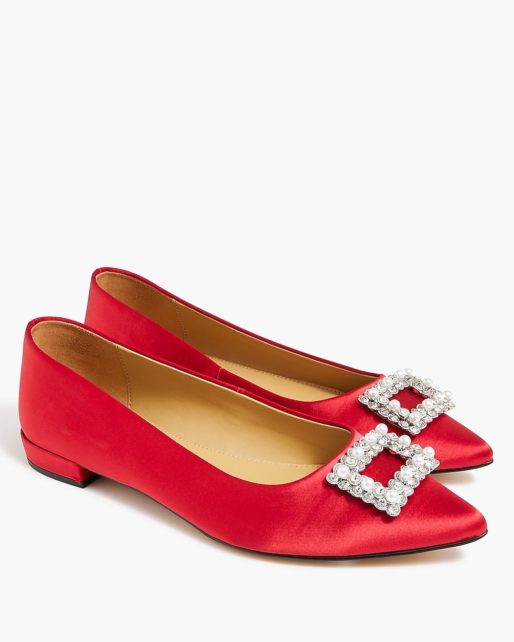 Crystal-embellished pointed-toe flats | J.Crew Factory