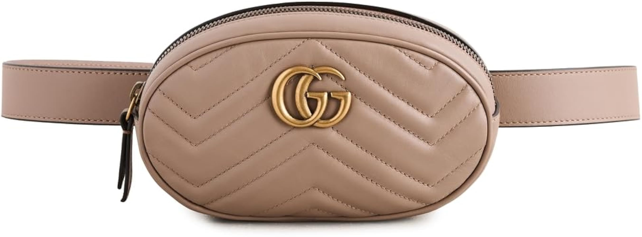 Gucci Women's Pre-Loved Marmont Waist Bag, Neutral, Tan, One Size | Amazon (US)