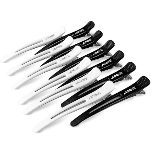 AIMIKE Hair Styling and Sectioning Accessories - 12 Pack Non-Slip Silicone Hair Clips for Thick and Thin Hair, Professional Salon Quality | Amazon (US)