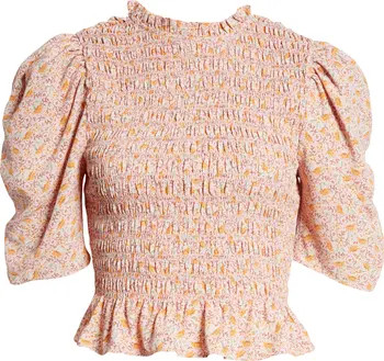 WAYF Hart Smocked Ruffle Top | Nordstrom | Nordstrom Canada