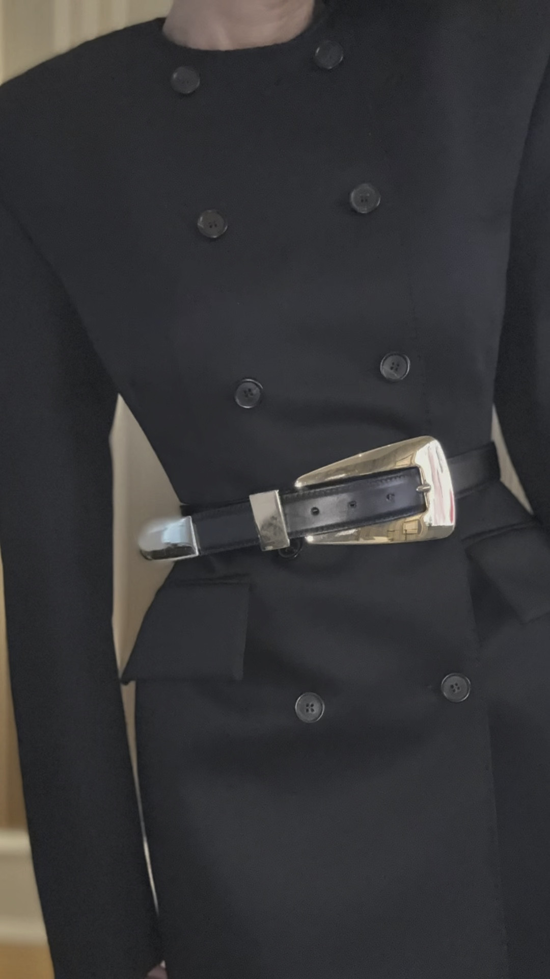 This black blazer / dress is fabulous. String shoulders, Sculpted waist. 

#LTKOver40 #LTKVideo #LTKStyleTip