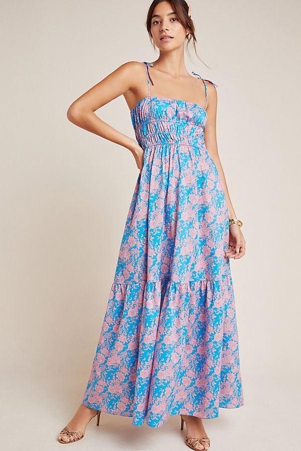 Cynthia Rowley Azores Smocked Maxi Dress | Anthropologie (US)