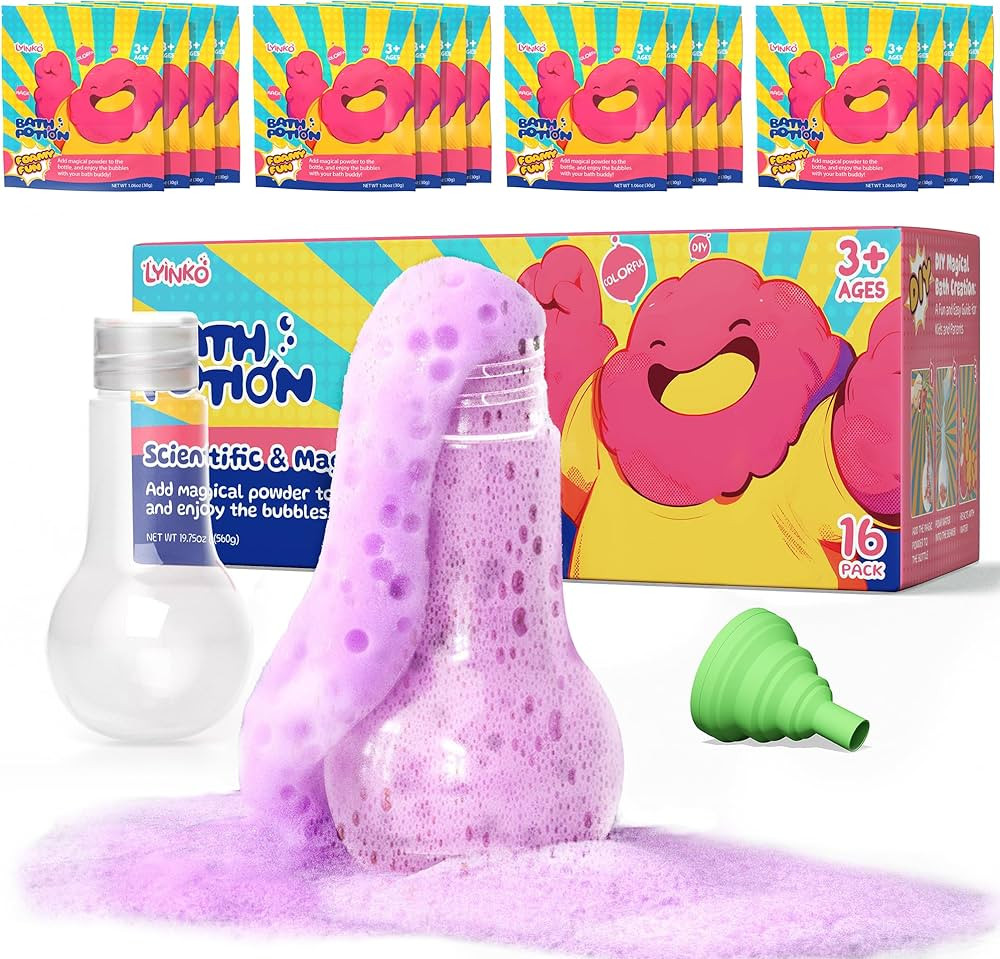 Bath Bomb Potion, Foams & Bubbles with an Eruption of Color, Colorful Fizzy, Fun Science Toddler | Amazon (US)