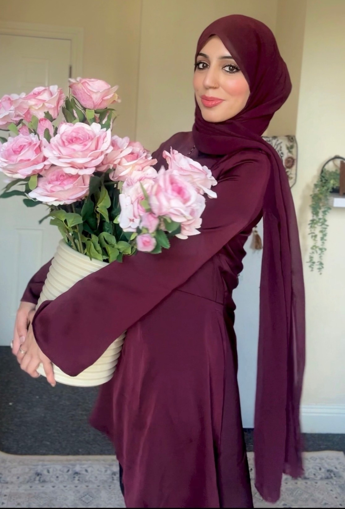 Modest satin look 