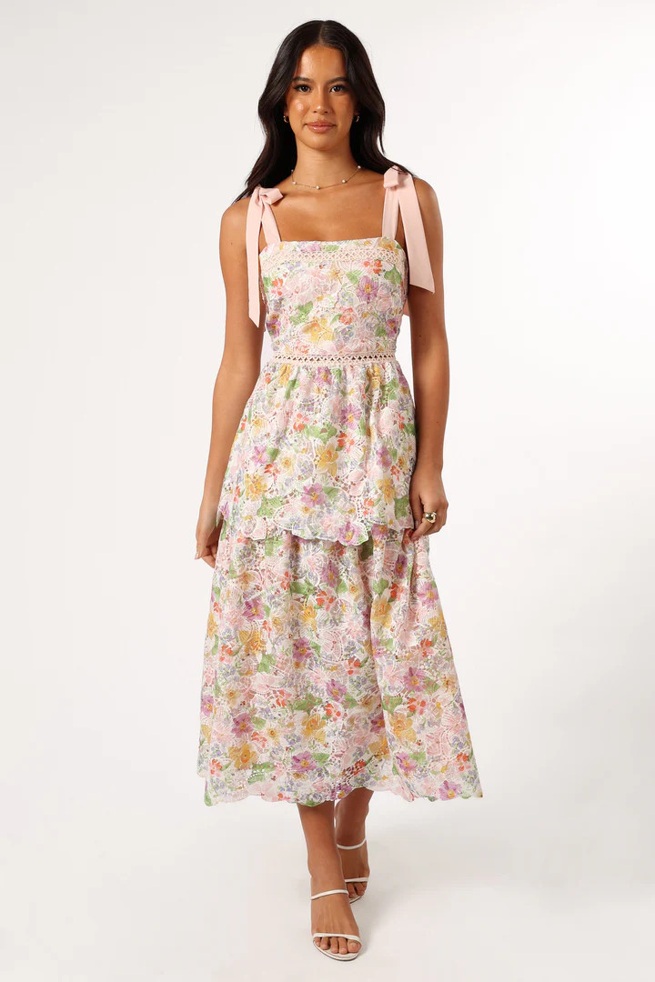 Maddy Midi Dress - Light Pink Multi | Petal & Pup (US)