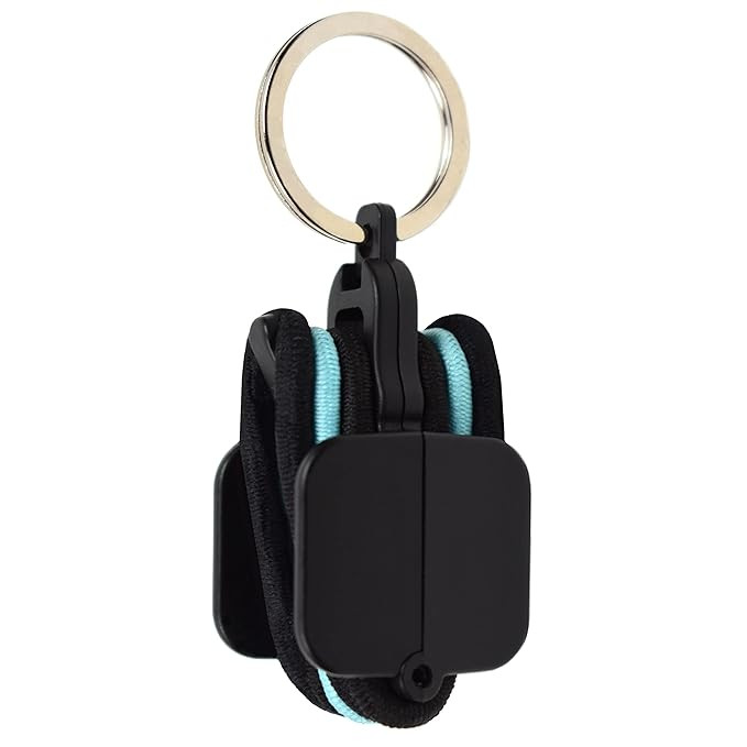 Hair Tie Hub Portable Hair Tie Holder: Stylish Hair Tie Organizer with 3 Bonus Hair Ties (Black) | Amazon (US)