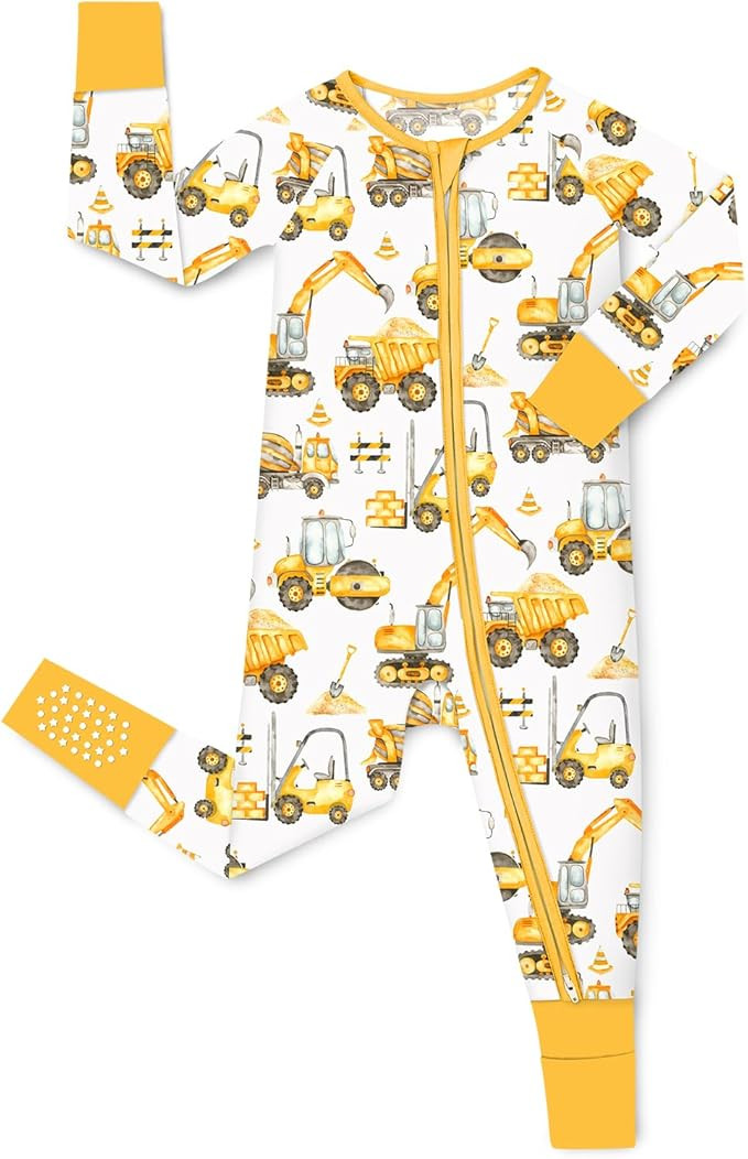 Bamboo Viscose Baby Convertible Footie Pajama, Zipper Pajamas for Baby Boys & Girls, Sleep & Play... | Amazon (US)