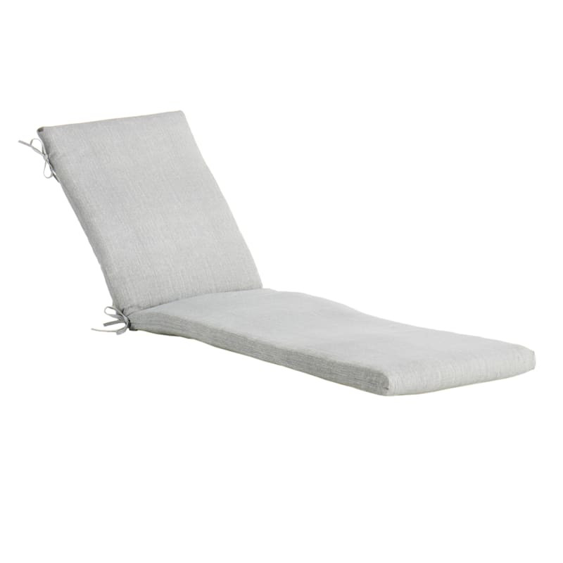 Tahiti Silver Outdoor Chaise Lounge Cushion | At Home