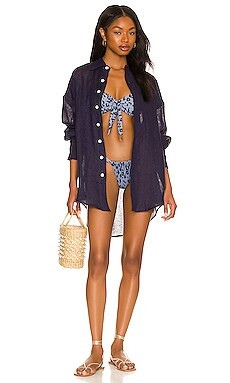 vitamin A Playa Shirt Dress in Midnight from Revolve.com | Revolve Clothing (Global)