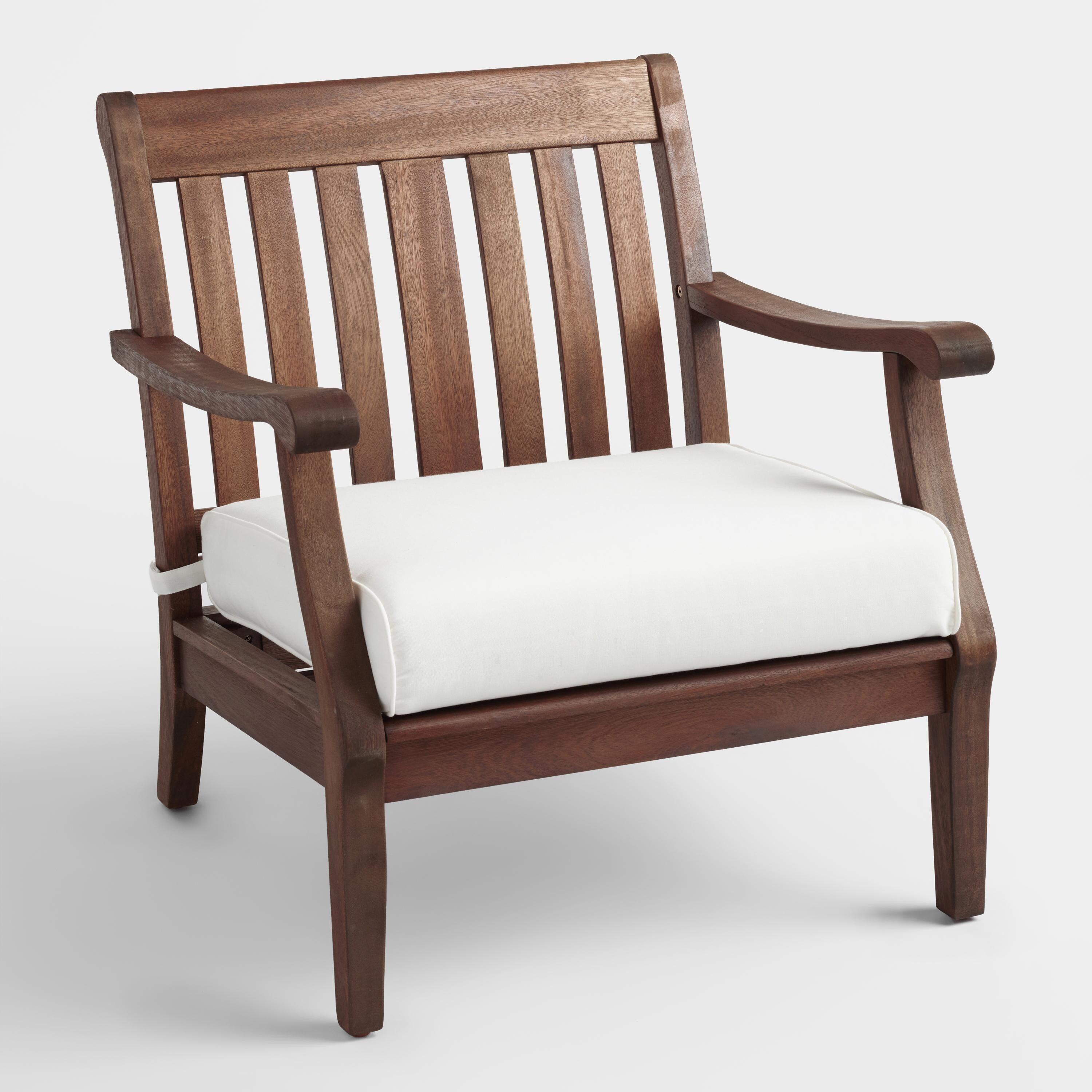 Wood St. Martin Occasional Chair with Cushion | World Market