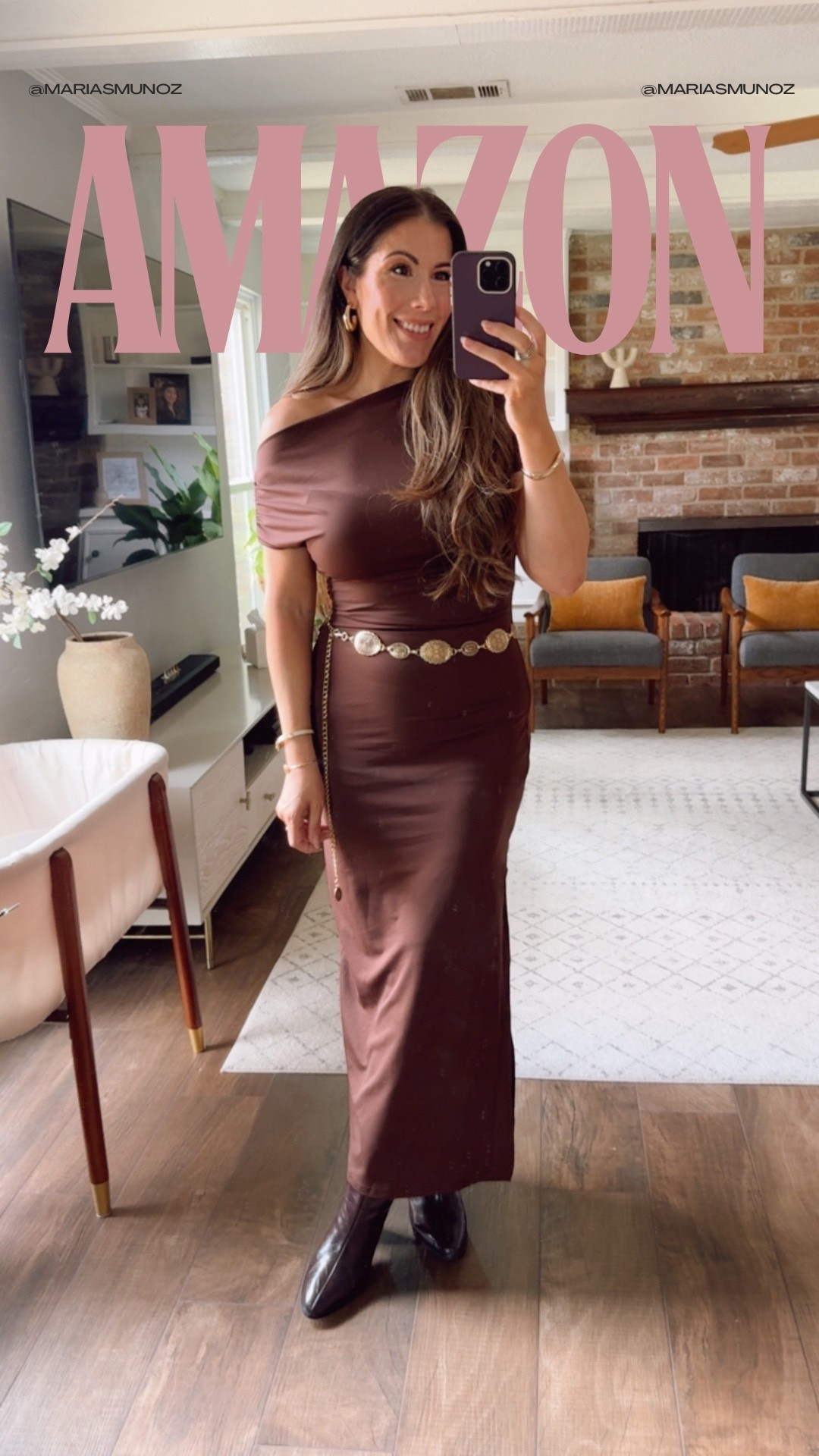 Brown dress, western belt and western tall boots 

#LTKSeasonal #LTKMidsize #LTKOver40