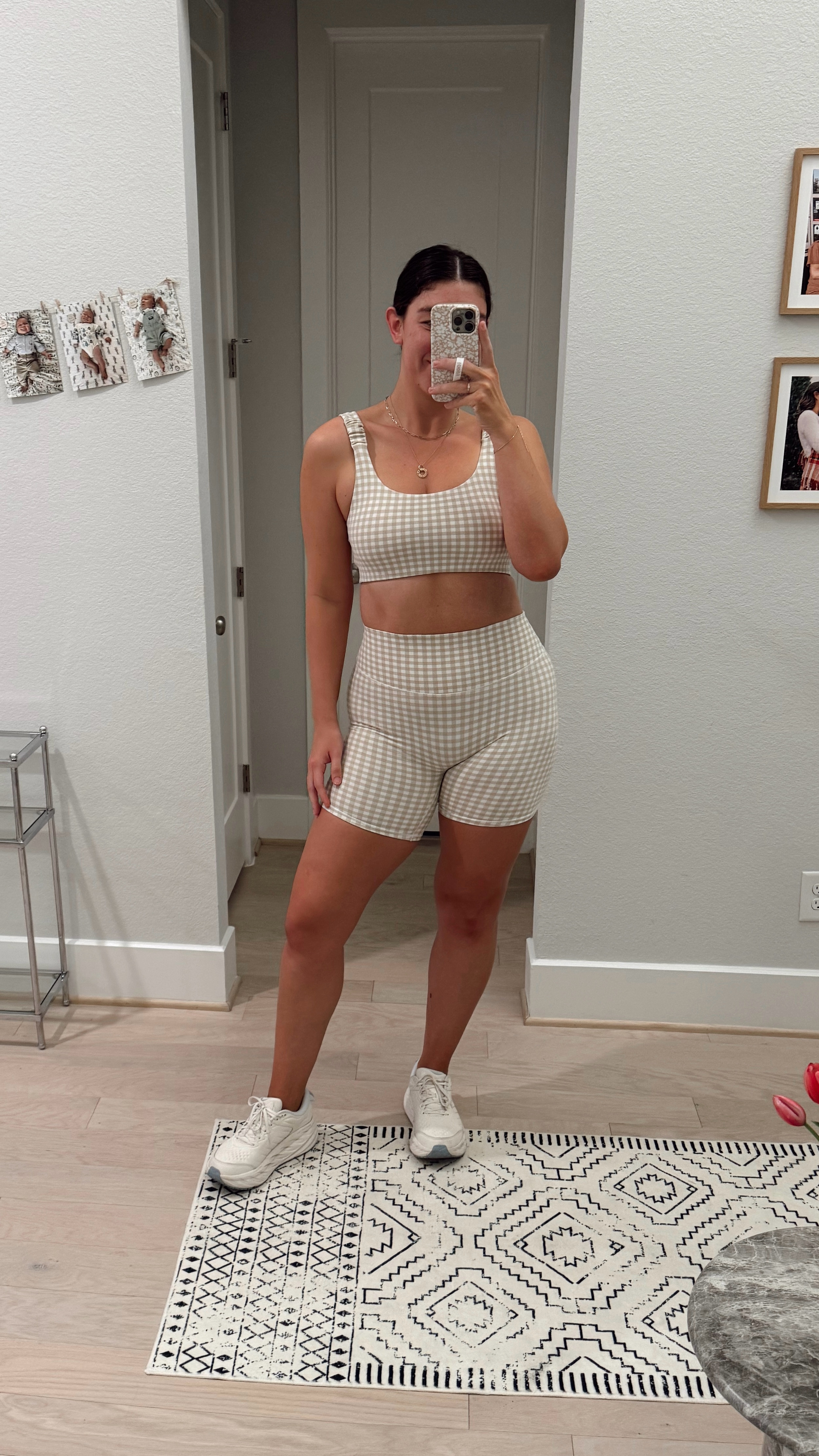 Love this little gingham plaid workout set!

Workout set, workout outfit, midsize fashion, midsize fitness, mom outfit, mom style, spring fitness, sports bra, biker shorts, gingham

#LTKMidsize #LTKActive #LTKWatchNow