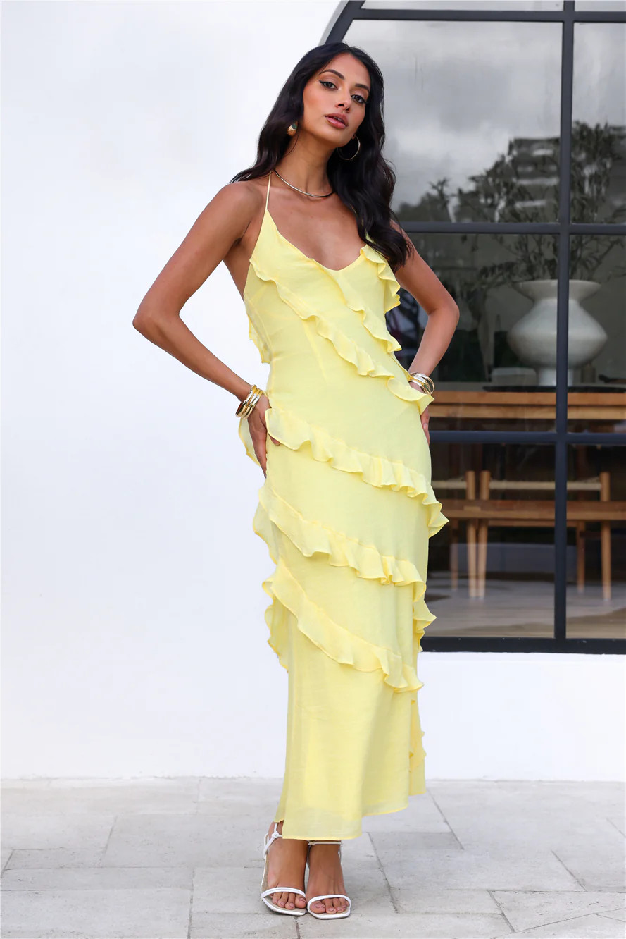 What A Beauty Maxi Dress Yellow | Hello Molly (US)
