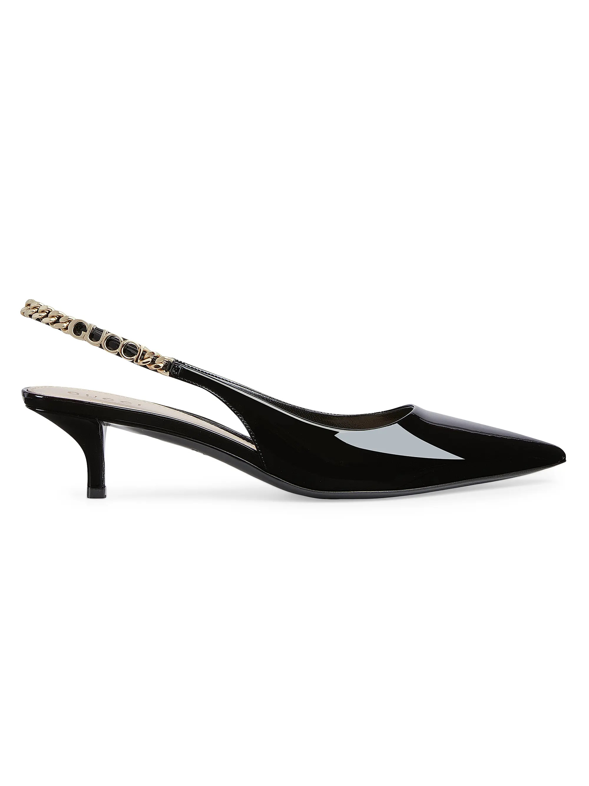 Signoria 45MM Chain-Embellished Slingback Pumps | Saks Fifth Avenue