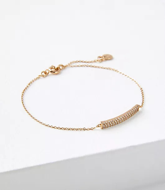 Loft Demi Fine Pave Bar Bracelet | LOFT