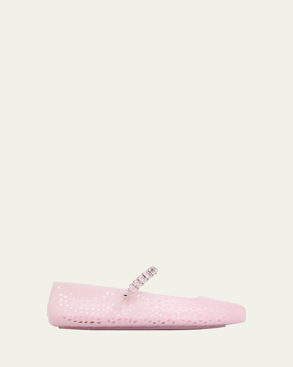 The Jelly Glitter Crystal-Strap Ballerina Flats | Bergdorf Goodman