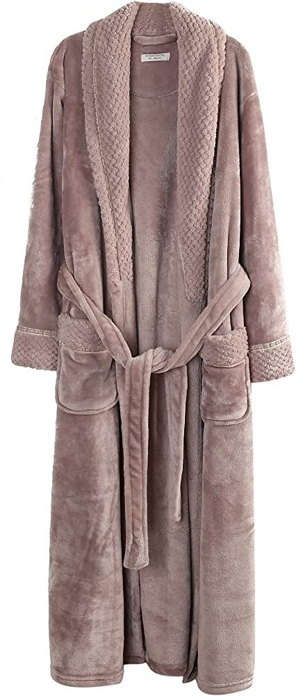 Richie House Women's Plush Soft Warm Fleece Bathrobe Robe RH1591 | Amazon (US)