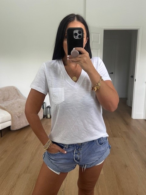 Cotton & Modal V-Neck T-Shirt
