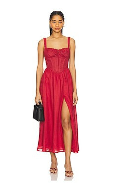 Bardot Esra Midi Dress in Fire Red from Revolve.com | Revolve Clothing (Global)