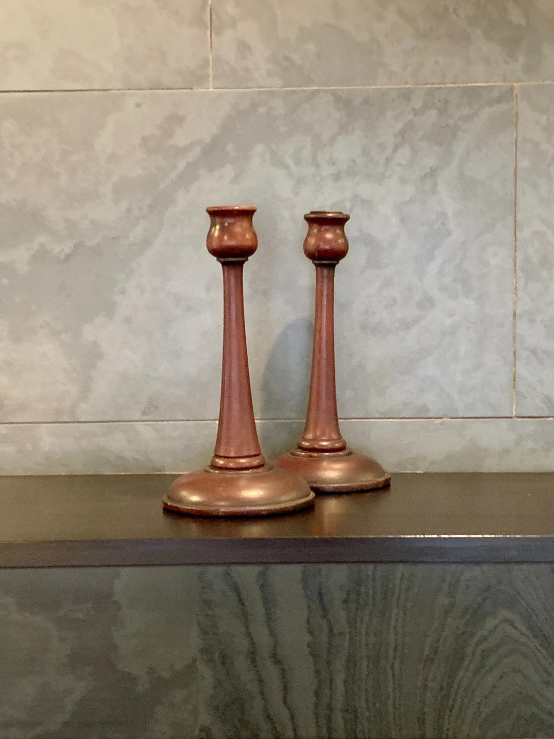 Vintage Pair of Antique English Candlesticks (1910-1920) | Etsy (US)