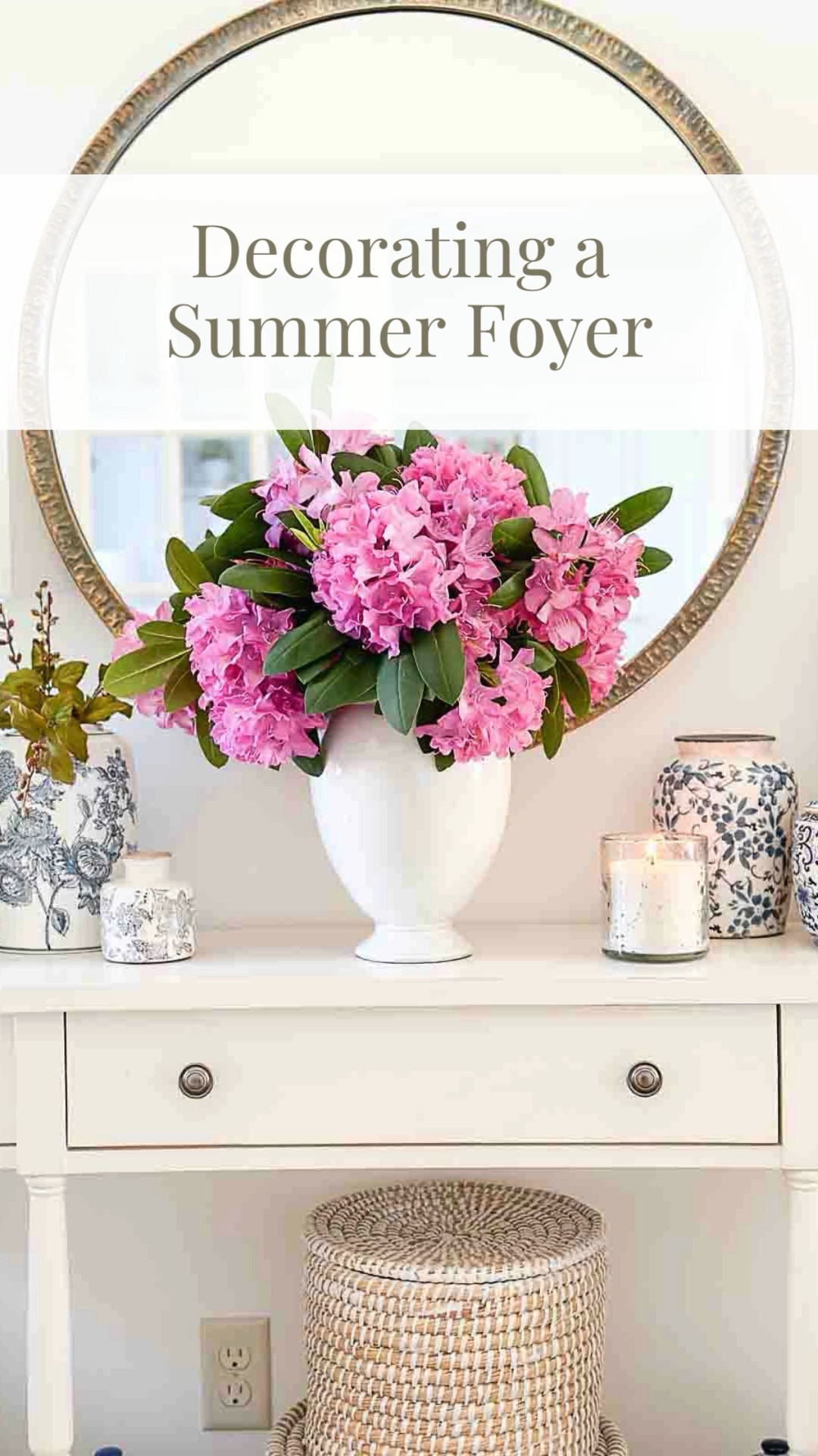 How to decorate a summer foyer! My favorite things to use! 

#LTKHome #LTKVideo #LTKSeasonal
