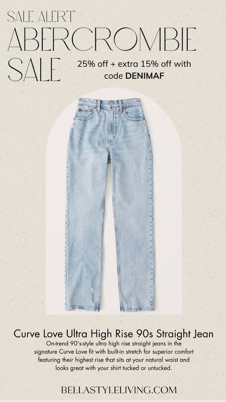 Abercrombie and Fitch semi annual jeans sale happening now until February 12, 2024.

Save 25% off + extra 15% off with discount code DENIMAF 

#LTKfindsunder100 #LTKsalealert #LTKMostLoved