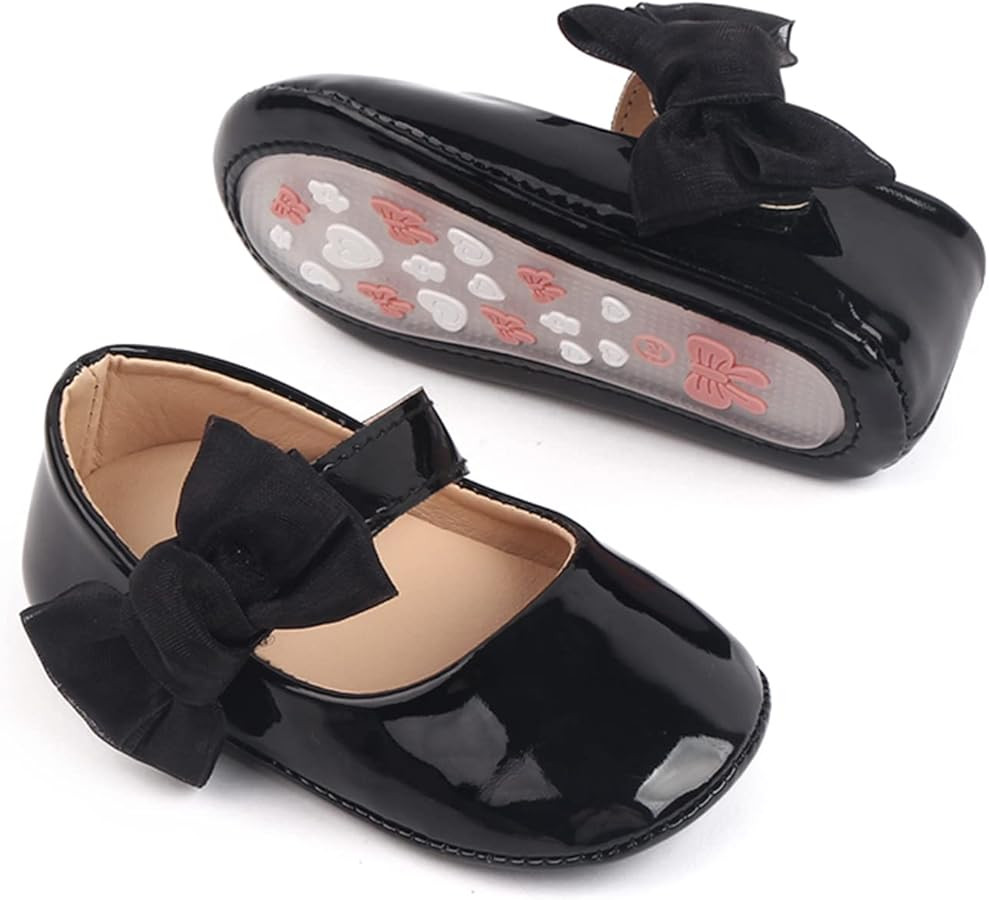 Infant Baby Girls Dress Shoes Newborn Bowkont Mary Jane Flats Non-Slip Lightweight Soft Sole Firs... | Amazon (US)