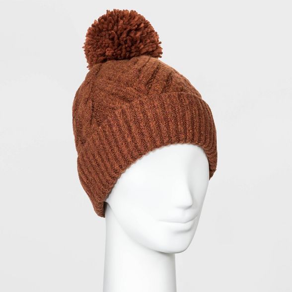 Women's Cable Knit Pom Beanie - Universal Thread™ One Size | Target