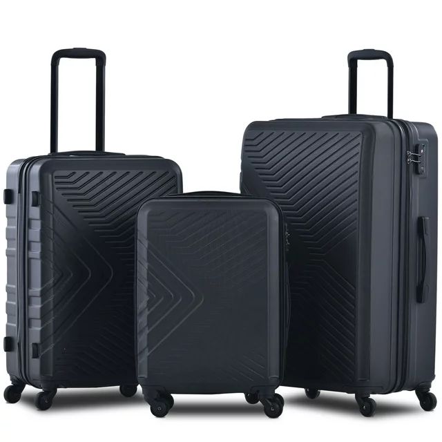 Travelhouse 3 Piece Luggage Set Hardshell Lightweight Suitcase with TSA Lock Spinner Wheels 20in2... | Walmart (US)