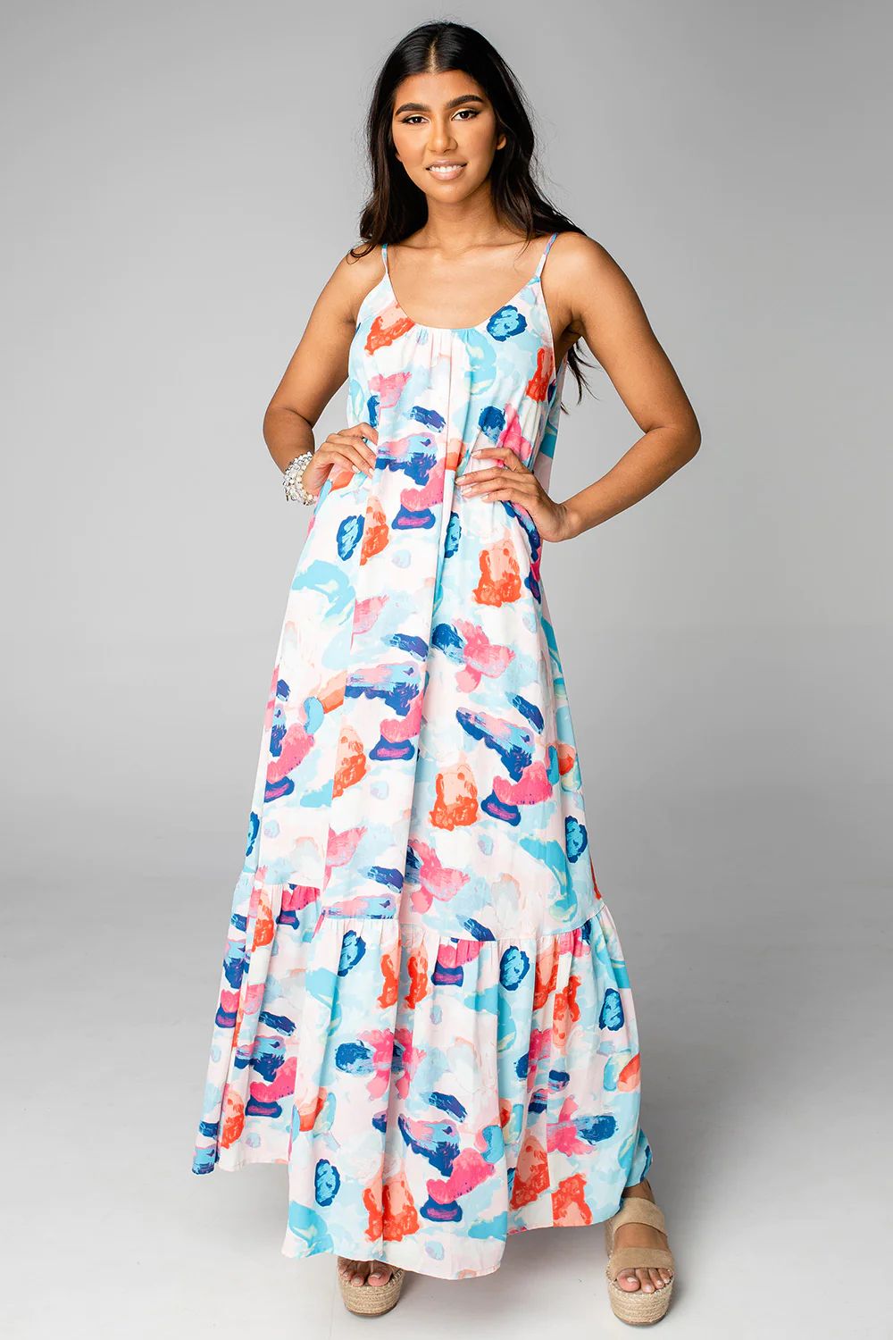 Katey Scooped Neck Maxi Dress - Caicos | BuddyLove