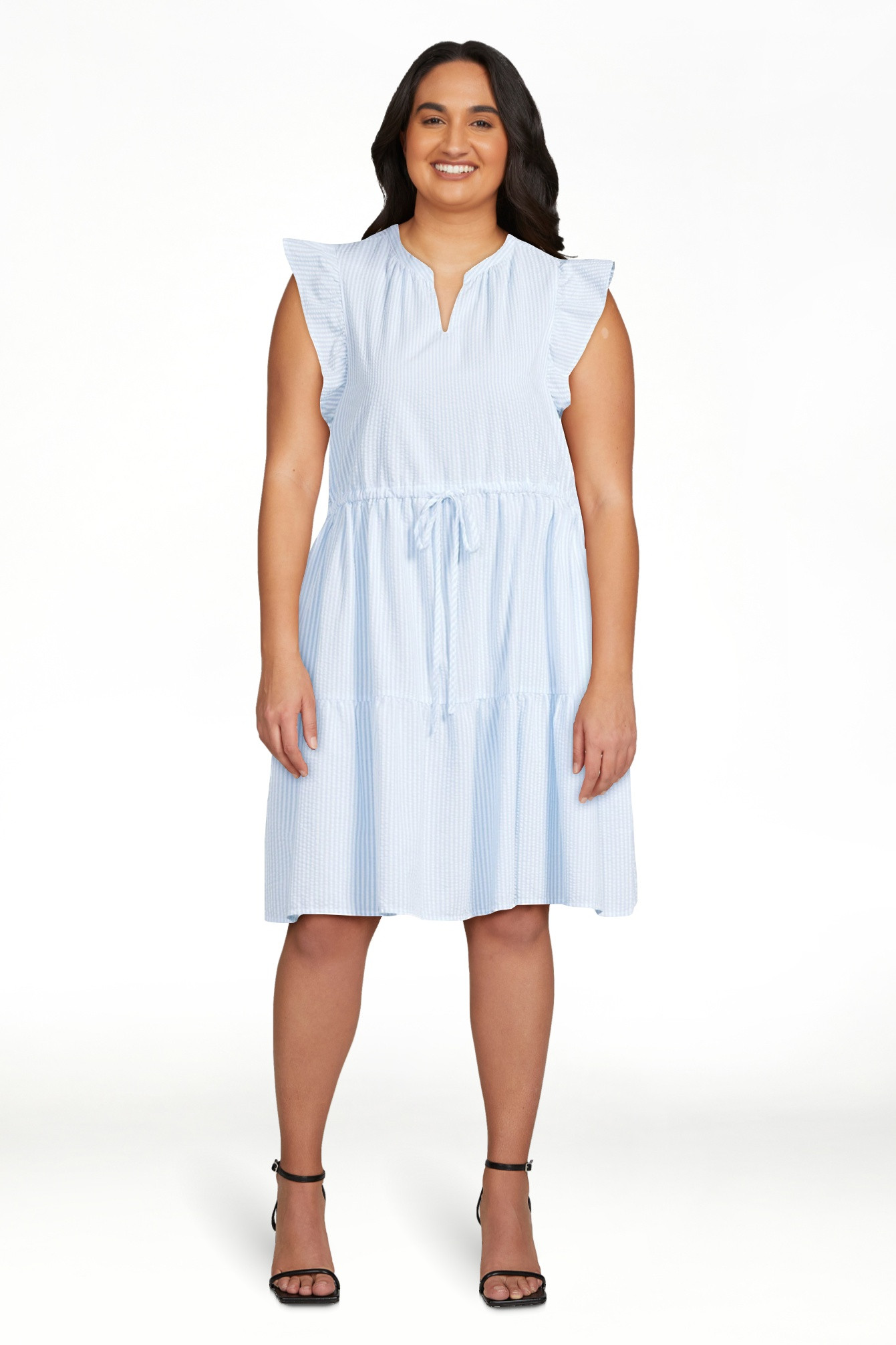 Time and Tru Women's Mini Dress with Flutter Sleeves, Sizes XS-4X | Walmart (US)