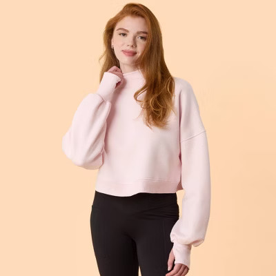 Blogilates Women's Marshmallow Mockneck Sweatshirt | Target