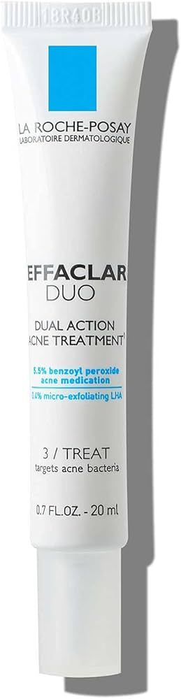 La Roche-Posay Effaclar Duo Dual Action Acne Spot Treatment Cream with Benzoyl Peroxide Acne Trea... | Amazon (US)