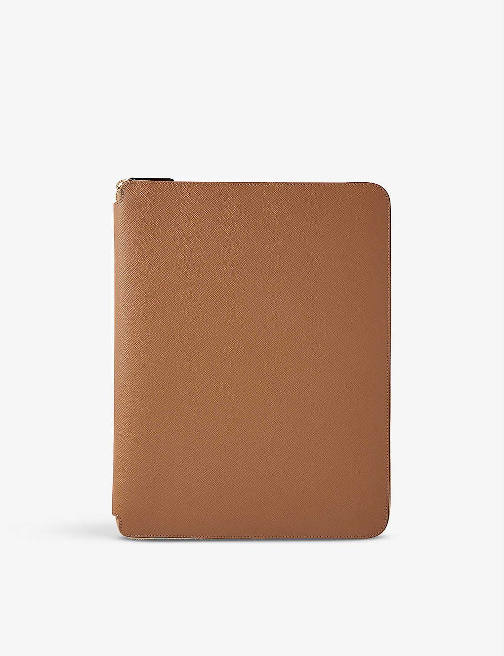Panama zip leather writing folder 33cm | Selfridges