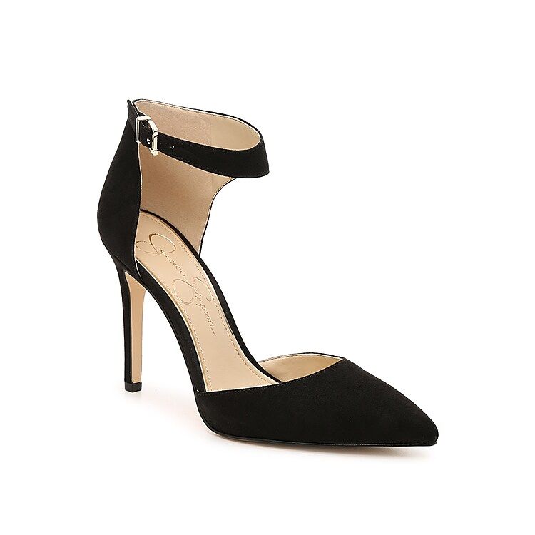 Jessica Simpson Postrie Pump - Women's - Black - Ankle Strap Stiletto | DSW