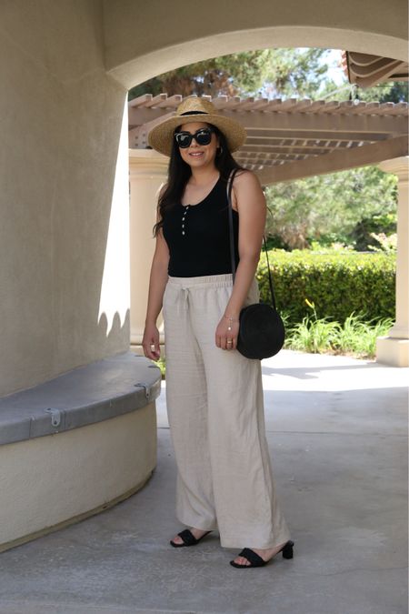 Summer Outfit with linen drawstring trousers

#LTKstyletip #LTKSeasonal #LTKmidsize