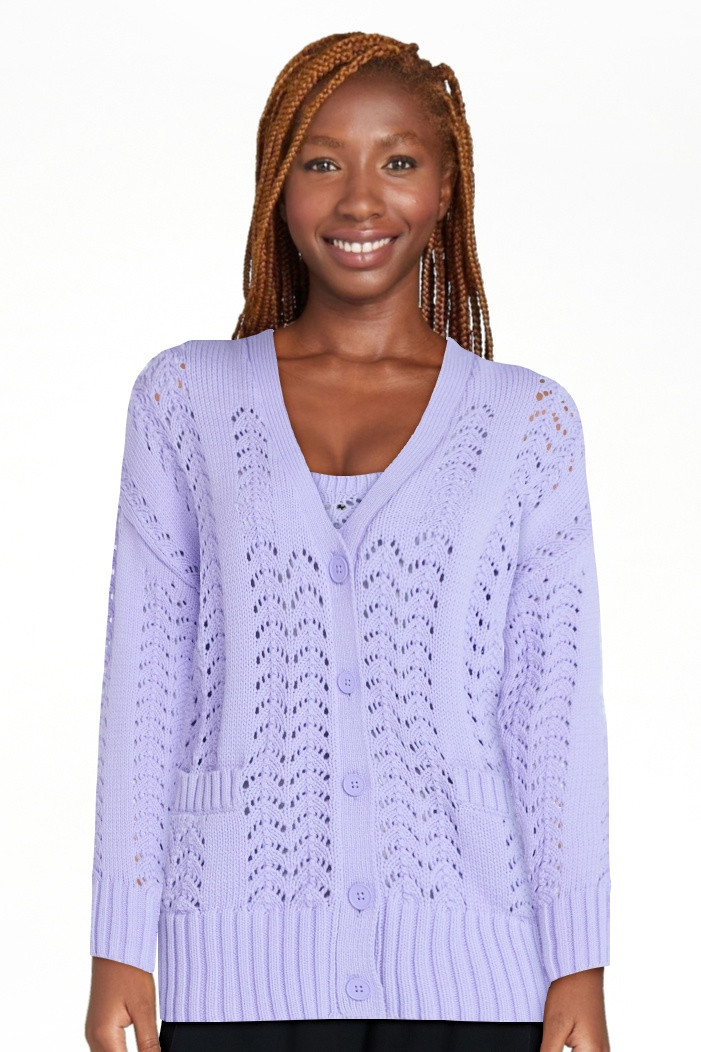 Scoop Women’s V Neck Sweater Cardigan, Midweight, Sizes XS-4X | Walmart (US)