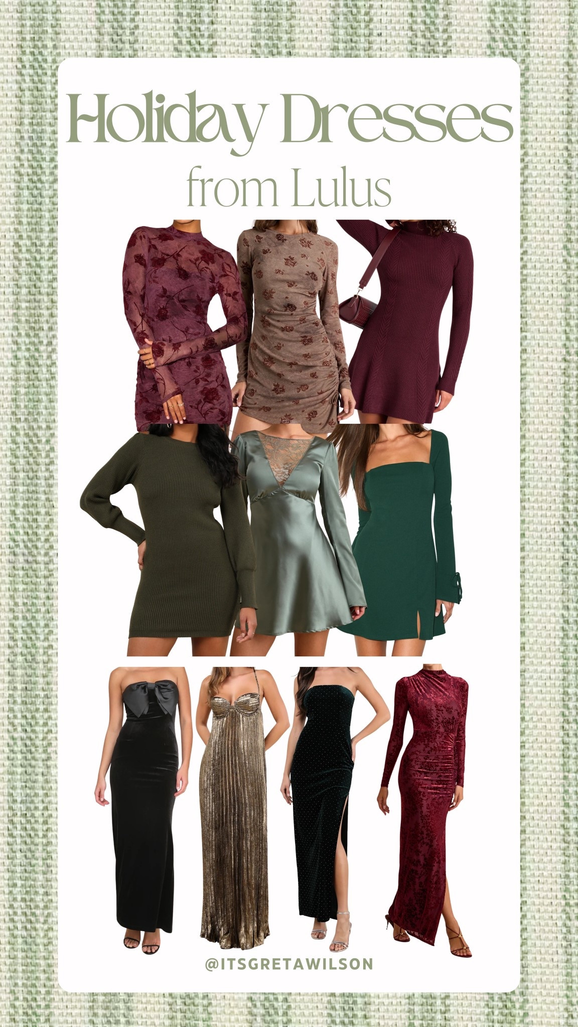 festive dresses from Lulus that I’m loving!!