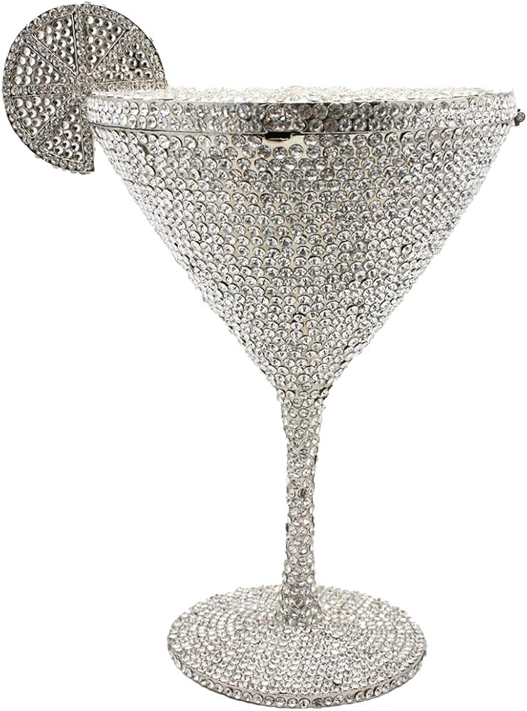 UMREN Cocktail Goblet Rhinestone Clutch for Women Unique Crystal Evening Bag Diamond Purse Weddin... | Amazon (US)