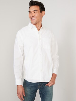Regular-Fit Built-In Flex Everyday Shirt for Men | Old Navy (CA)