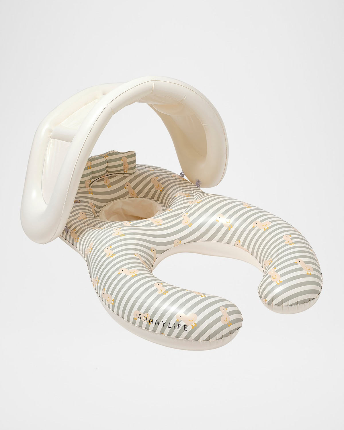 Baby & apos;s Float Together Inflatable Pool Seat, Duck Sage Stripe | Neiman Marcus