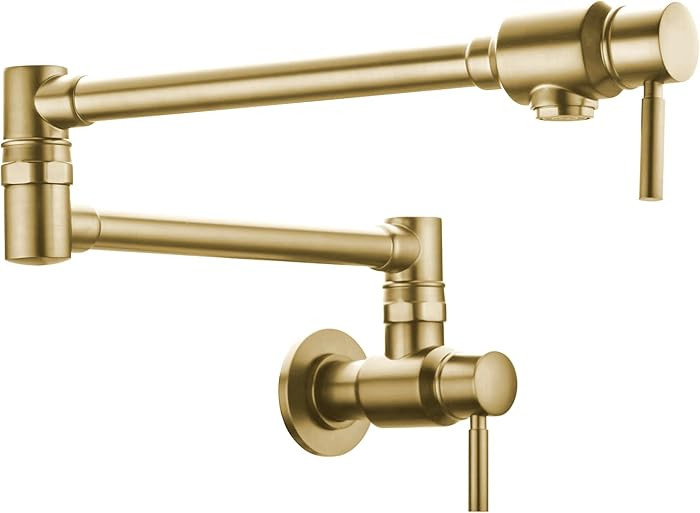 BAGNOLUX Traditional Wall Mounted Single Hole Pot Filler Faucet, Gold Pot Filler, Kitchen Restaur... | Amazon (US)