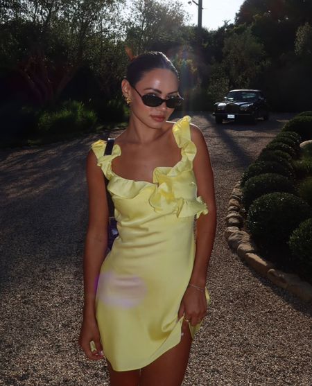 Wedding guest dress - yellow house of CB dress #weddingguestdress #yellowdress

#LTKSeasonal #LTKwedding #LTKSale