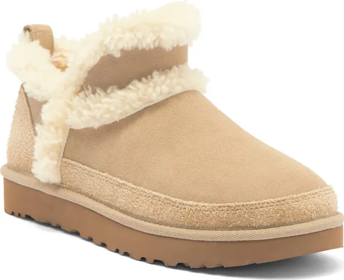 Classic Ultra Mini Spillseam Genuine Shearling Bootie (Women) | Nordstrom