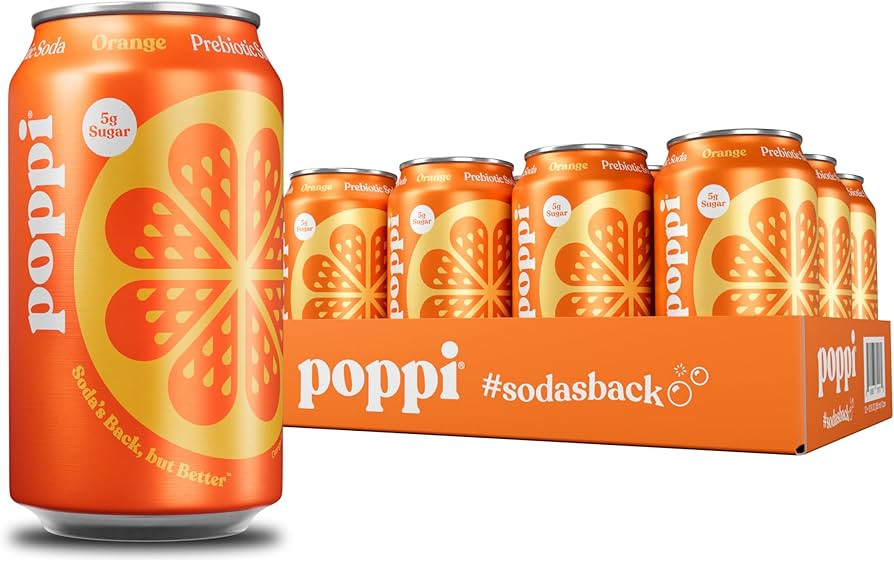 Poppi Sparkling Prebiotic Soda Beverage with Apple Cider Vinegar, Seltzer Water and Fruit Juice, ... | Amazon (US)