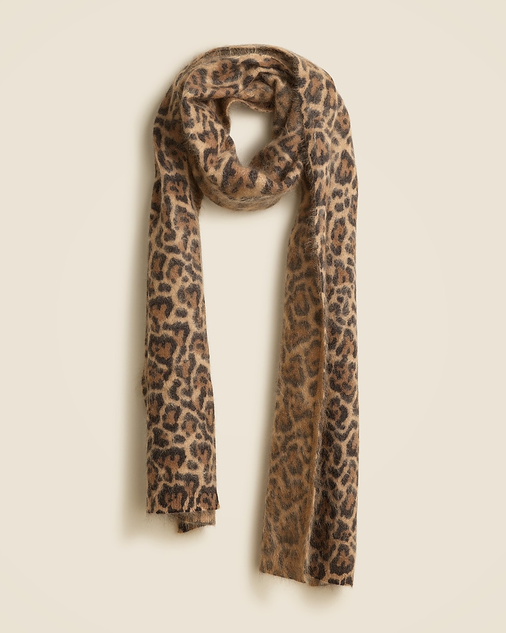 Brushed cashmere scarf in leopard print | J. Crew US
