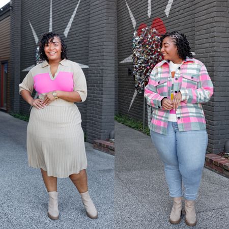 Happy Monday Curvies!!!! #ad @walmart has done it again, I was able to create these two office approved looks for under $75 each! #walmartfashion is bringing it this Fall and I couldn’t be more excited to explore #walmart! 
#walmartpartner 

#LTKshoecrush #LTKunder100 #LTKcurves